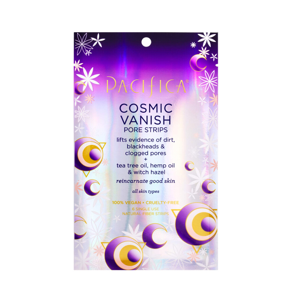 Pacifica Beauty Cosmic Vanish Pore Strips  Skincare  Nose Strips  Chin Strips  Forehead Strips  Blackhead Remover  Blackhead Extractor  Tea Tree Oil