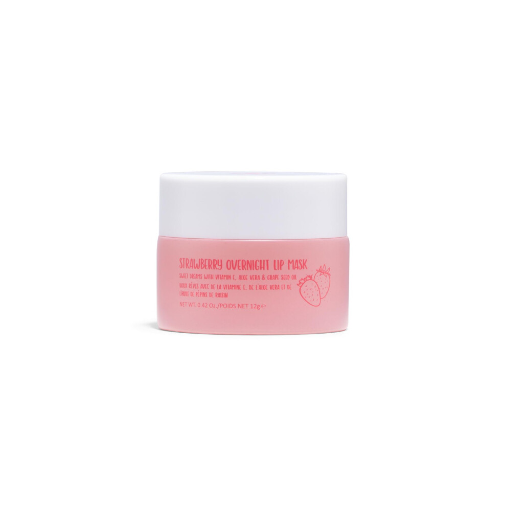 W7 Sweet Dreams Overnight Strawberry Lip Mask - Vitamin E Aloe Vera And Grape Seed Oil - For Hydrated Full Looking & Irresistible Lips - 0.42 Fl Oz