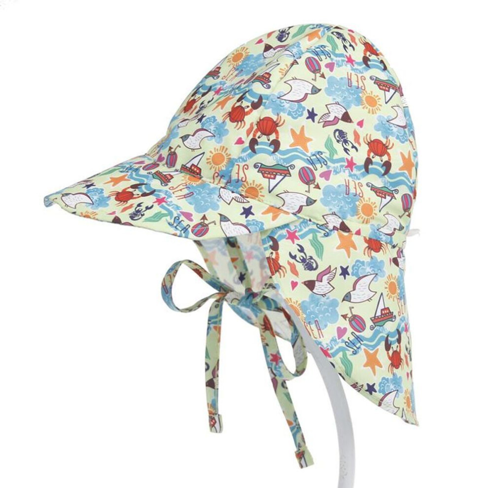 (light sky blue, S(44-48cm)) Baby Sun Protection Hat Adjustable Summer Baby Cap for Boys and Girl Hat Kids Children Hats