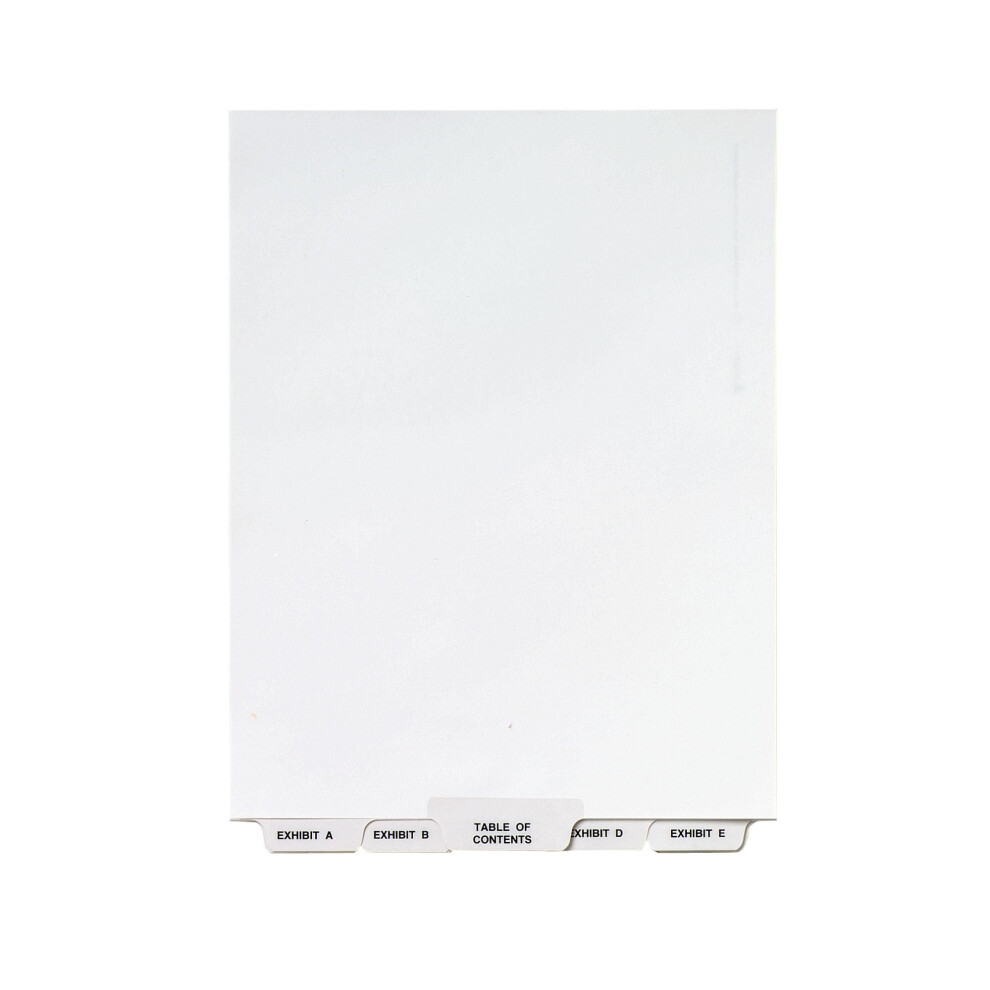 Avery Avery-Style Lgl Bottom Tab Dividers  27-Tab  Exhibit A-Z  Letter Size (8.5 x 11)  White  27 per Set (11376)-image-OPC-PG2DSKR-NEW