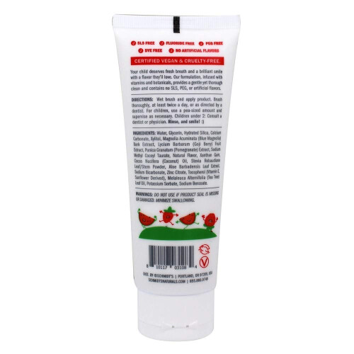 Dentifrice Schmidt's pour enfants Pastèque Fraise, 4,7 oz 1