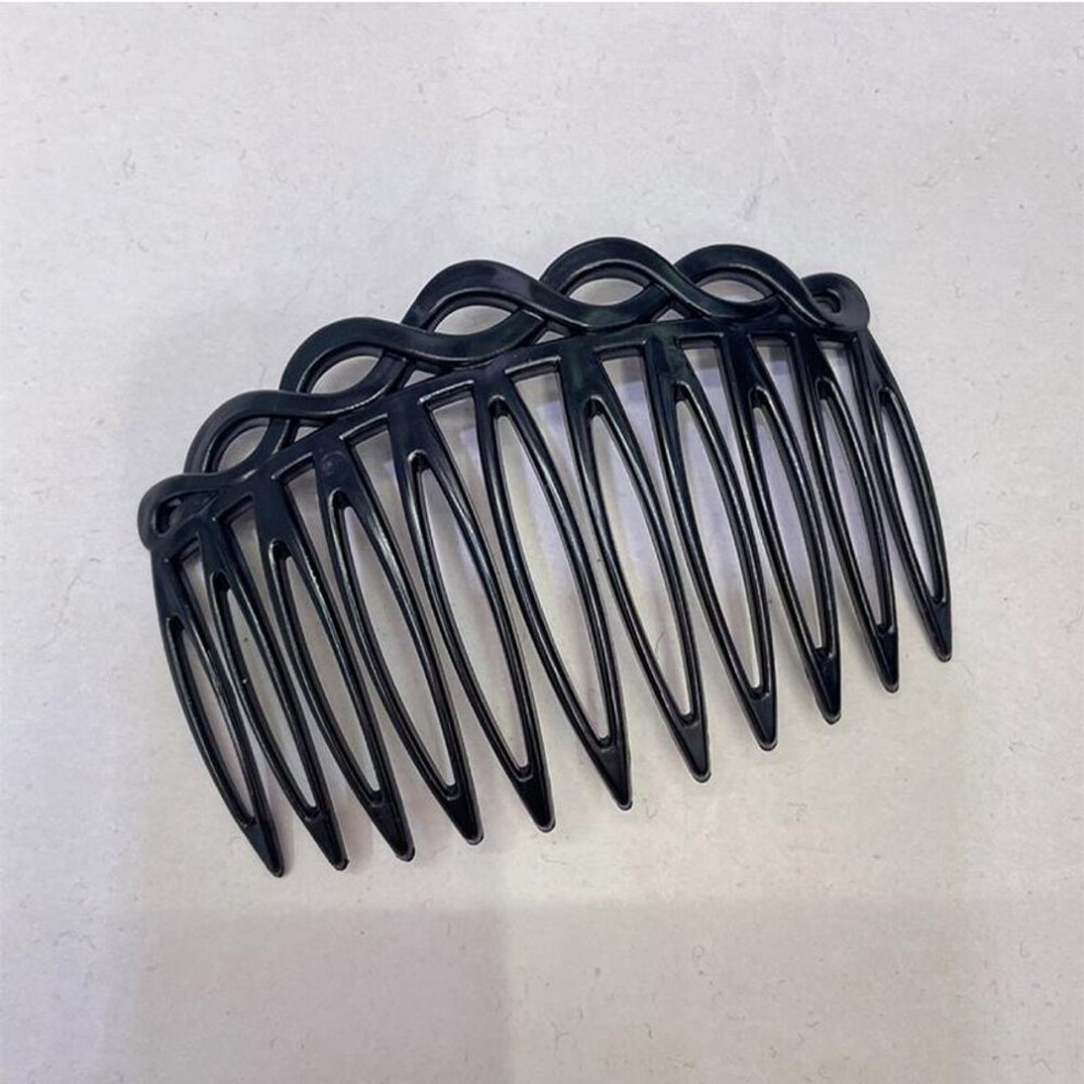 (black, 2Pcs) 2/1pcs French Hair Comb Hair Accessories Straight Teeth Hair Clip Hair Side Comb Bridal Wedding Veil Comb Retro Weaving Effect