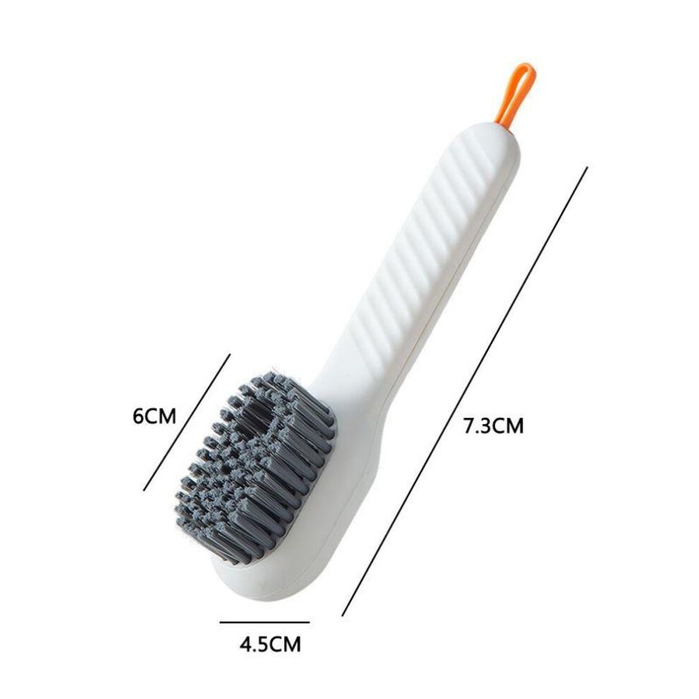 (white, 1pc) 1-6pcs Shoes Brush Automatic Liquid Discharge Multifunction Press Out Shoes Cleaner Soft Bristles Clothes Brushes Cleaning Tool
