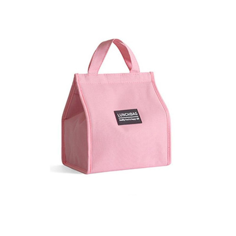 (pink, S) Thermal Insulated Lunch Bags for Men Women Oxford cloth Bento Box Organizer Portable Lunch Bag Cooler Bag Tote Food Storage Bags