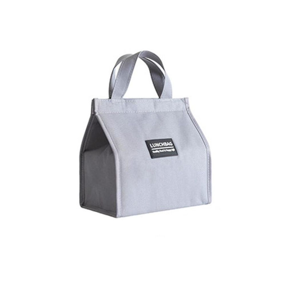 (grey, M) Thermal Insulated Lunch Bags For Men Women Oxford Cloth Bento Box Organizer Portable Lunch Bag Cooler Bag Tote Food Storage Bags