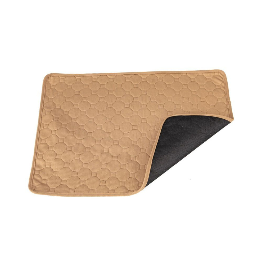 (khaki, 70*50cm) Reusable Pet Diaper Mat Washable Dog Mat Pets Waterproof Training Pad Absorbent Quick Drying Mat for Car Seat Floor Sofa