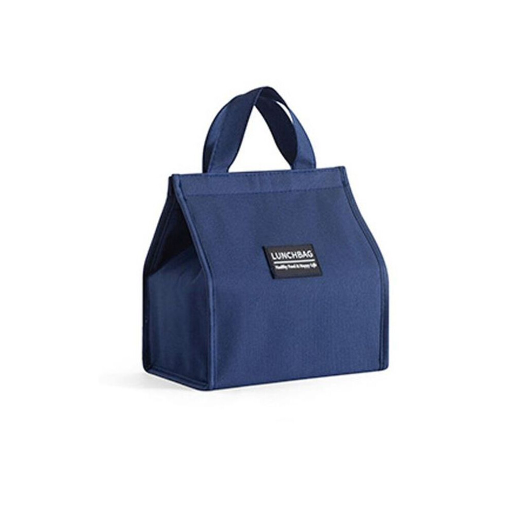 (navy, M) Thermal Insulated Lunch Bags For Men Women Oxford Cloth Bento Box Organizer Portable Lunch Bag Cooler Bag Tote Food Storage Bags