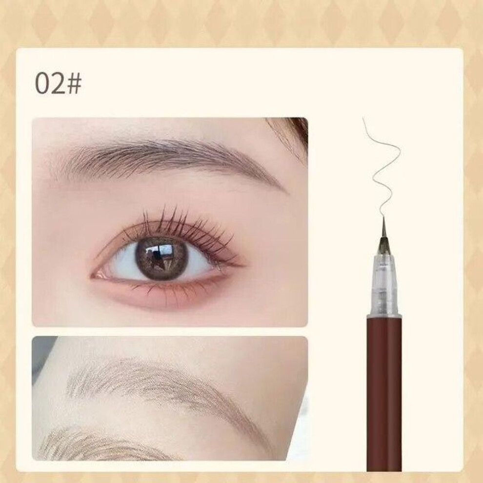 (beige, 1 PC) 3/1 Pcs Liquid Eyebrow Tattoo Pencil 0.01mm Ultra Thin Head Waterproof Eyebrow Pen Sweat-proof Easy To Color Eye Cosmetic Makeup