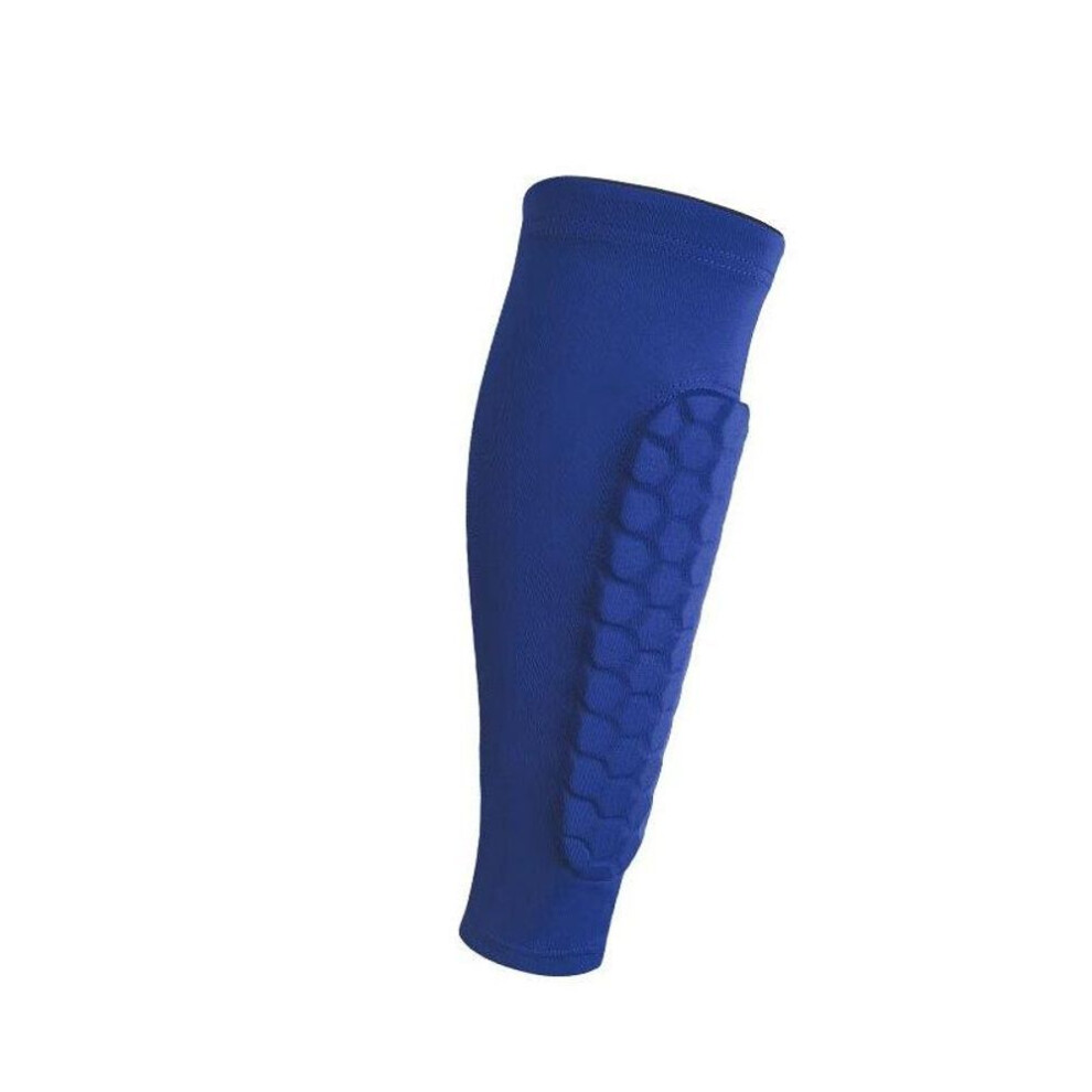(blue, L) 1pc Honeycomb Football Shin Guards Professional Sports Soccer Shields Legging Pads Sleeves Adult Training Gear Support Protector