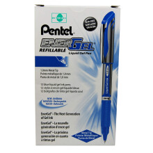 Pentel vloeibare gelpen navulbaar 1,0 mm blauw/grijze houder/inkt (BL60-C)