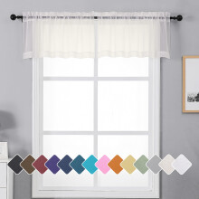 Chyhomenyc Sheer Window Volant Gordijnen 2PCS Set Lichtfiltering Keukenvalletjes Windows Behandeling Kleine Stangzakken Voile Sheer Gordijnen voor Wo