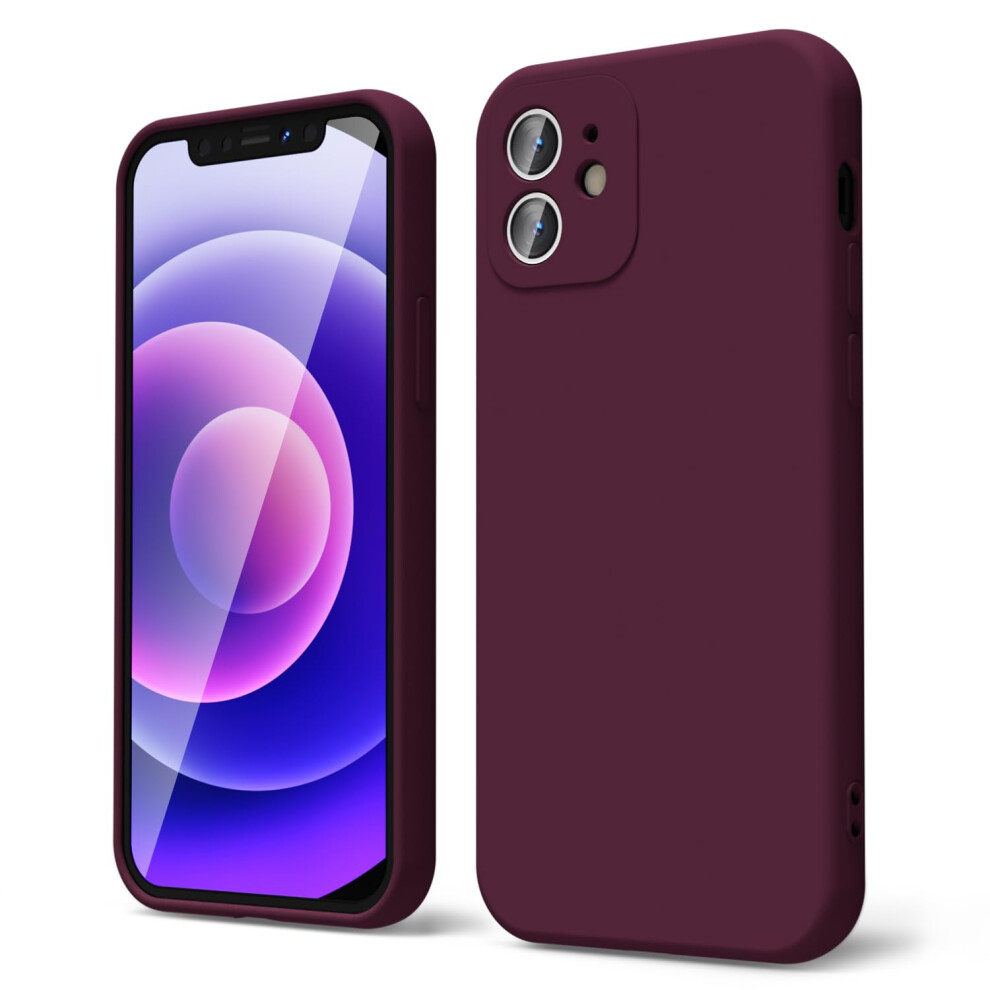 Oakxco For Iphone 12 Mini Case Liquid Silicone Soft Rubber Gel Elegant Aesthetic Basic Simple Cover Thin Slim Tpu Matte Solid Color Plain Smooth Cas 722898833590