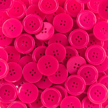 Super Z Outlet 100 Pack 1 Inch Buttons Flatback Sewing Colored for Arts & Crafts Fashion Clothing DIY Projects (Hot Pink)