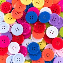 Super Z Outlet 100 Pack 1 Inch Buttons Flatback Sewing Colored for Arts & Crafts Fashion Clothing DIY Projects (Assorted)