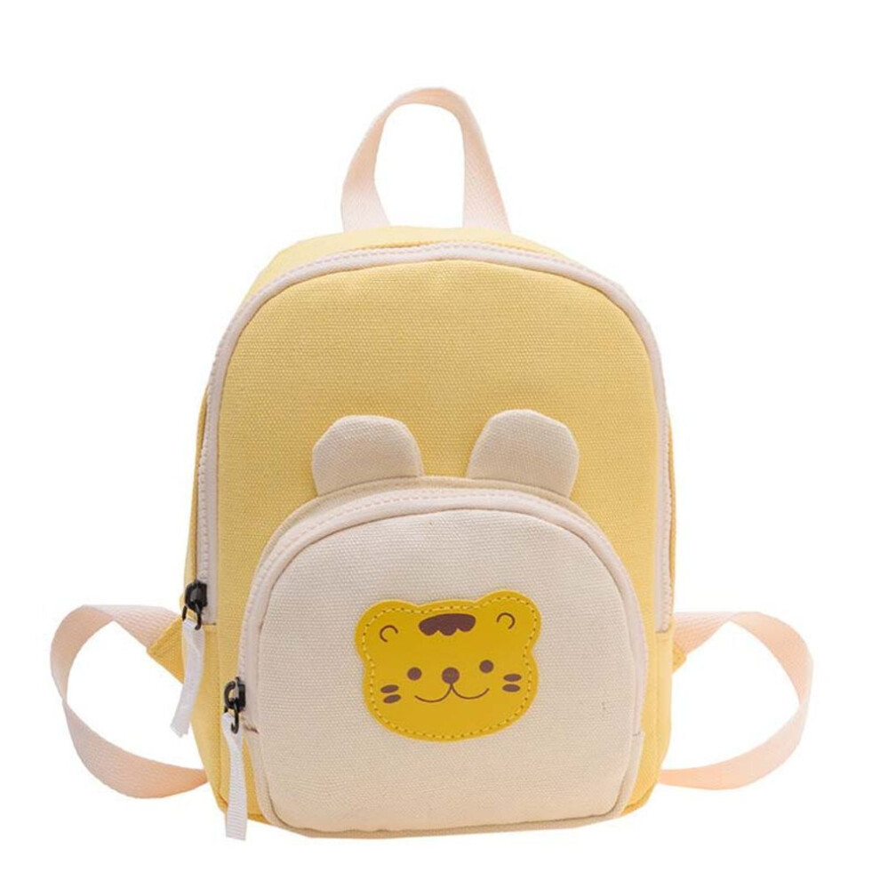 (yellow) Canvas Kids Backpack Kawaii Children&apos;s Handbags For Girl Kindergarten Boy Schoolbag Cartoon Bear Bunny Toddler Bag 2024