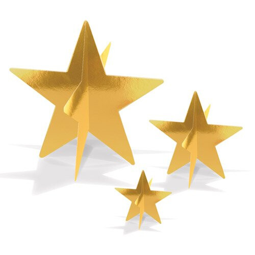 3-D Foil Star Centerpieces