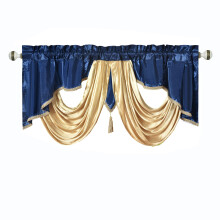 Cantonnire de fentre fantaisie GOHD Valarie. 54 x 18. Tissu taffetas avec swag en satin doux. Ajoutez une touche de luxe royal votre maison.