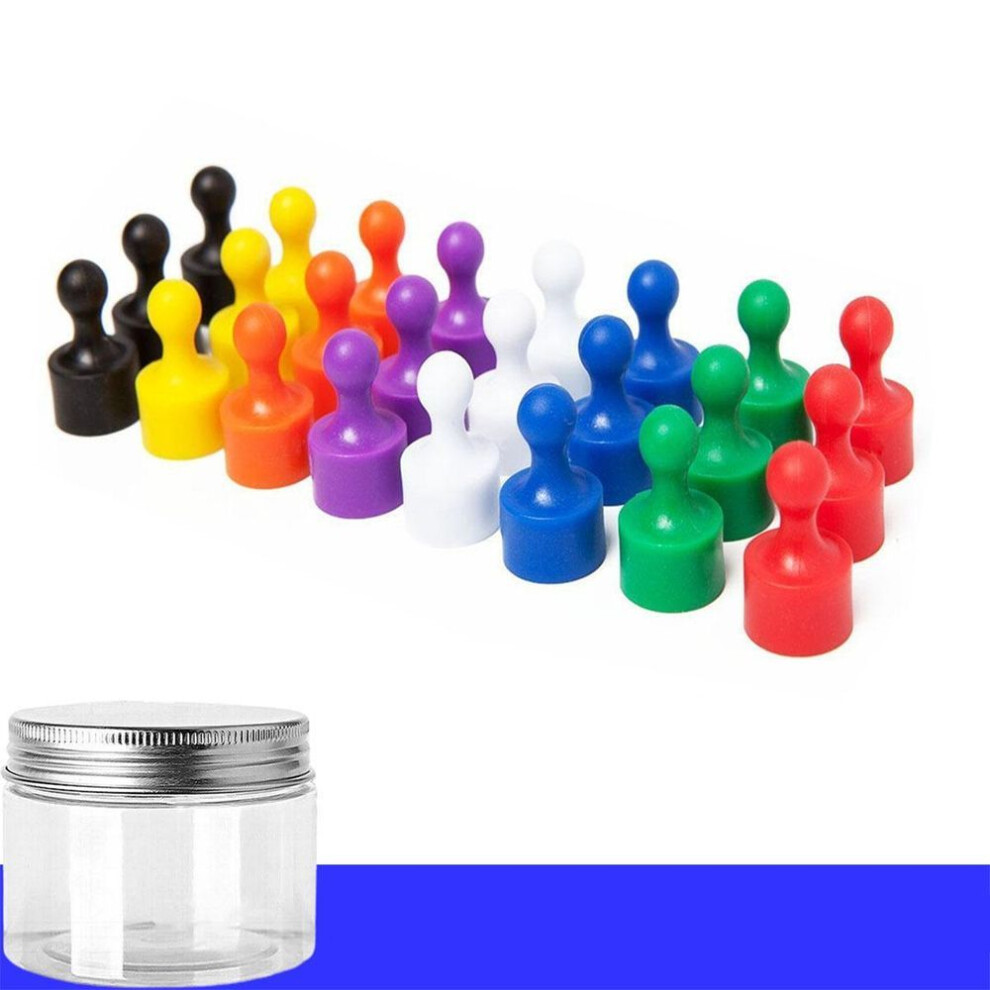 (50pcs with box) 28 Pack Color Fridge Magnets Strong Magnetic Pushpins With Storage Box, Whiteboard Magnets, Map Magnets, Office Magnets, Calendar Magnets