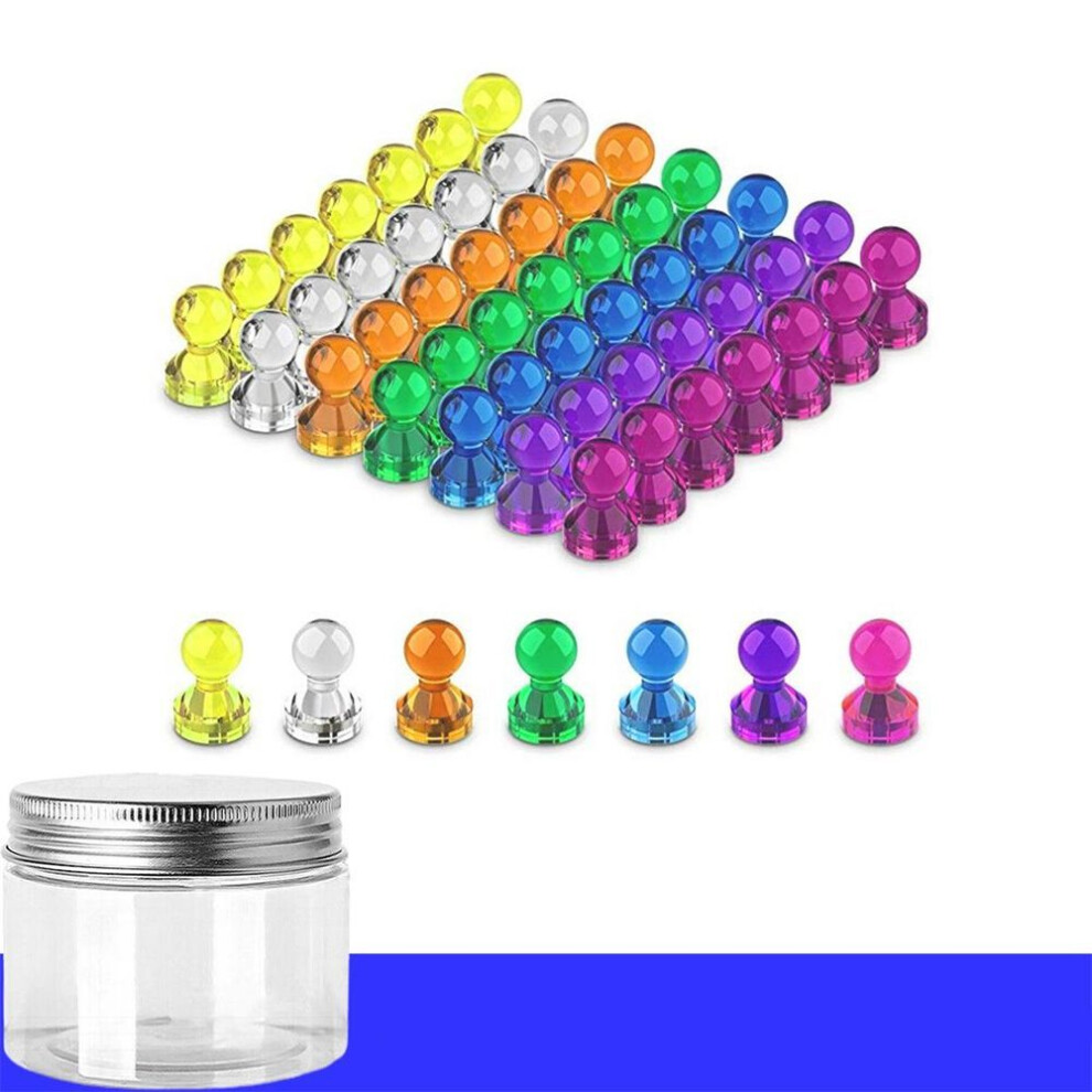 (Mixed color 56pc with box) 28 Pack Color Fridge Magnets Strong Magnetic Pushpins With Storage Box, Whiteboard Magnets, Map Magnets, Office Magnets, Calendar Magnets