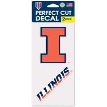 Illinois Fighting Illini Set van 2 gestanst emblemen - speciale bestelling