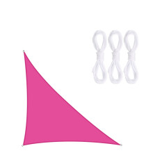 (Rose Pink, 5m x 5m x 7.1m) Youngshion Right-angled Triangle Sun Shade Sail Canopy