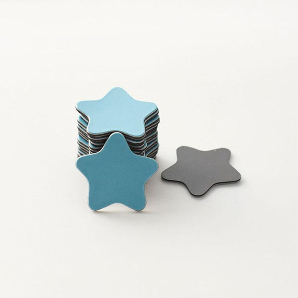 (blue) 20pcs Star Magnetic Blackboard Sticker Refrigerator Magnet Children Race Magnet