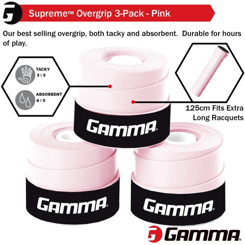 GAMMA unisex e??????? 3 te????a Supreme Overgrip ??? pa??t? ??? 2