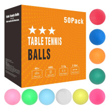 meizhouer farvede bordtennisbolde: 50 pakke 3-stjernede 40 mm bordtennisbolde til udend?rs tr?ning ?lfest B?rnelege katteleget?j