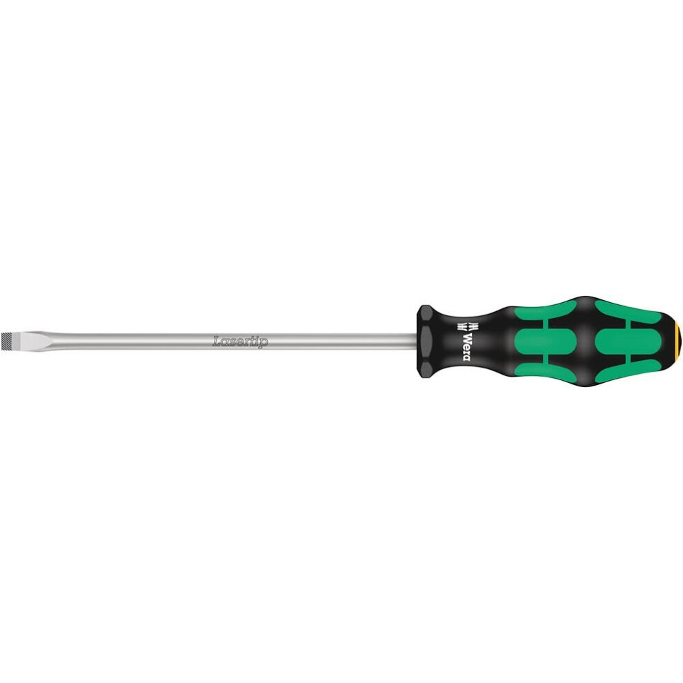 Wera 05007640001 Kraftform Plus 334 Slotted Screwdriver  Lasertip  8mm Head  7 Blade Length
