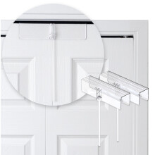 (2-pack) - Veiligheidsinnovaties Bi-fold deurslot - Kastbescherming Kinder- en huisdierbestendig Bi-fold deurslot - Installatie zonder gereedschap -