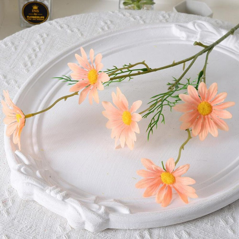 (champagne) Dutch Daisy Cosmos And Chamomile Artificial Flowers For Home Decor And Photography