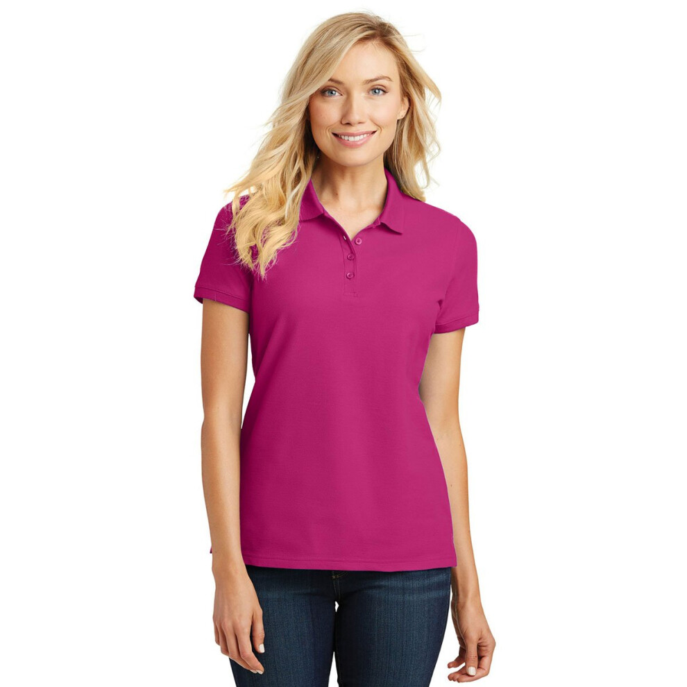 Port Authority Damen Core Classic Piqu Polo Xl Pink Azalea-image