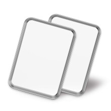Fi?e de copt 2 buca?i Bastwe din o?el inoxidabil tava de copt tava cookie cookie Dimensiuni 9 x 7 x 1 inch sanatos oglinda fara rugina toxica Fin