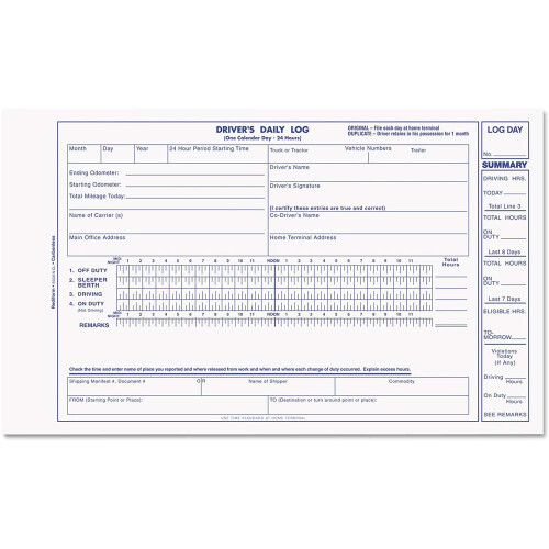 Fahrer-Tagebuch, 31 Sätze/Block [Set aus 2] 2