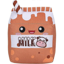 (chocolate milk)Milk Plush Toy Cute Blueberry Milk Home Pillow Banana Milk Plush Toy