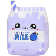 (blueberry milk)Milk Plush Toy Cute Blueberry Milk Home Pillow Banana Milk Plush Toy
