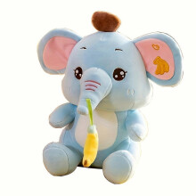 (green)Cartoon cute down cotton banana elephant doll plush toy to appease the longnosed elephant event gift