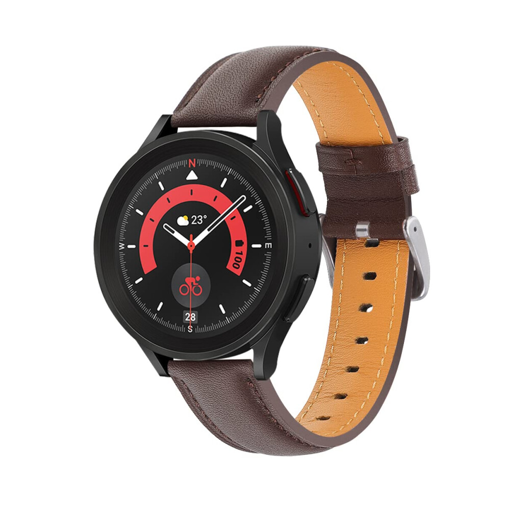 Genuine Leather Bands Compatible With Galaxy Watch 3 41Mm/45Mm Woman Man 20Mm/22Mm Wristband Quick Release Strap For Galaxy Watch 42Mm/Watch 4 Classic Not,Specified 717981235153
