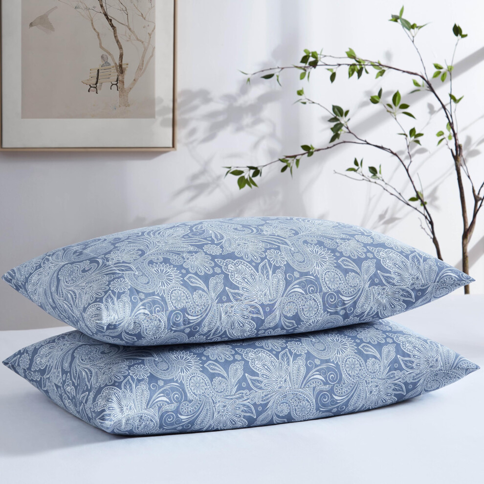 Southshore Fine Living Inc. Kissenbez?Ge Mit Paisley-Blumenmuster, Standardgr??E, 2Er-Set, Passend F?R Full Twin Queen-Kissen, Luxuri?Se Mikrofaser-Ki-image