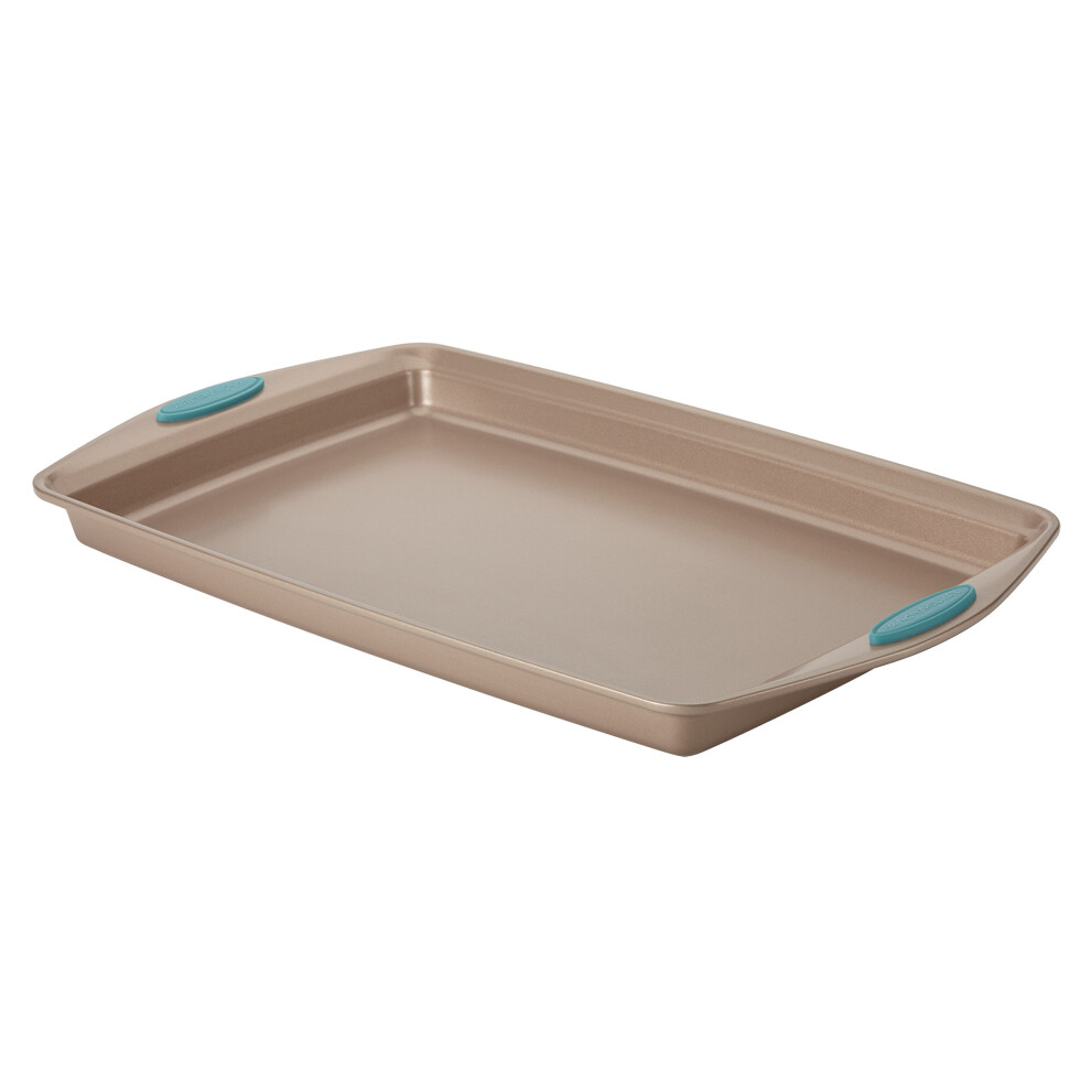 Rachael Ray Cucina Nonstick Bakeware with Grips Nonstick Cookie Sheet / Baking Sheet - 11 Inch x 17 Inch Latte Brown