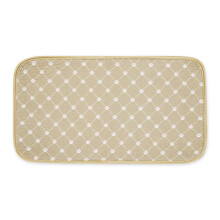 Knogletør maskine vaskbar ultra absorberende kæledyr mat 10x18 taupe trellis print
