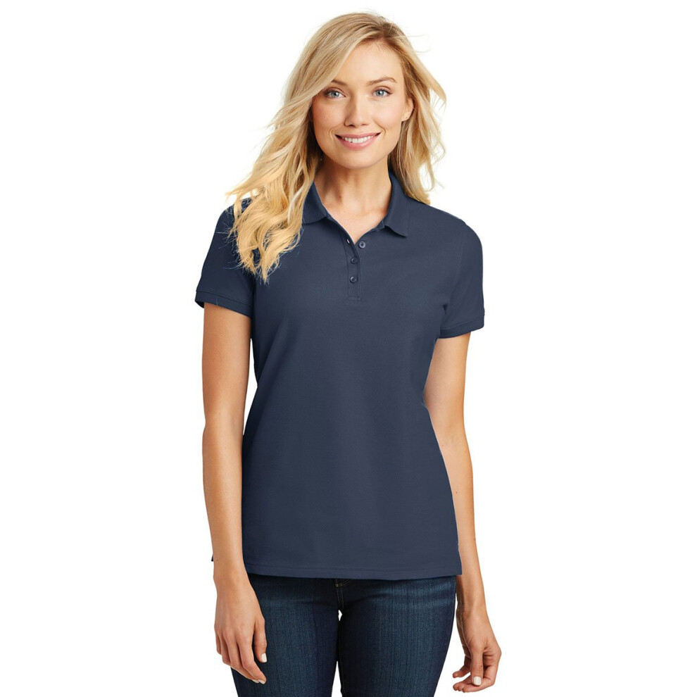 Polo Piqu Classique Pour Femme Port Authority Core 3XL Bleu Rivi Re Bleu Marine-image