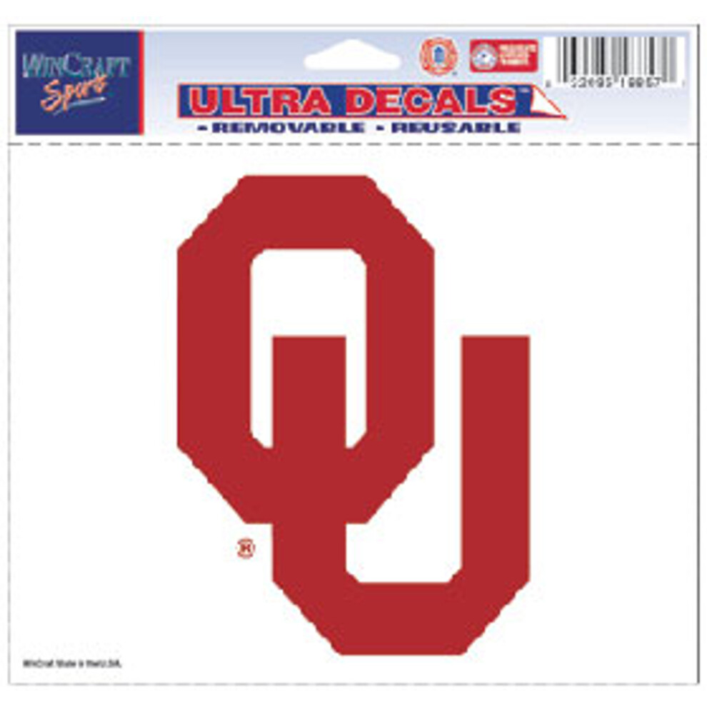 Oklahoma Sooners Decal 5X6 Ultra Color 032085188571
