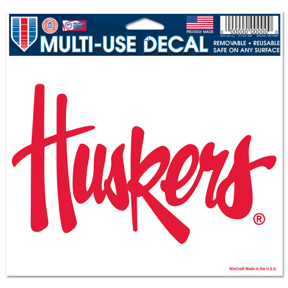 Nebraska Cornhuskers Decal 5X6 Ultra Color 032085202406