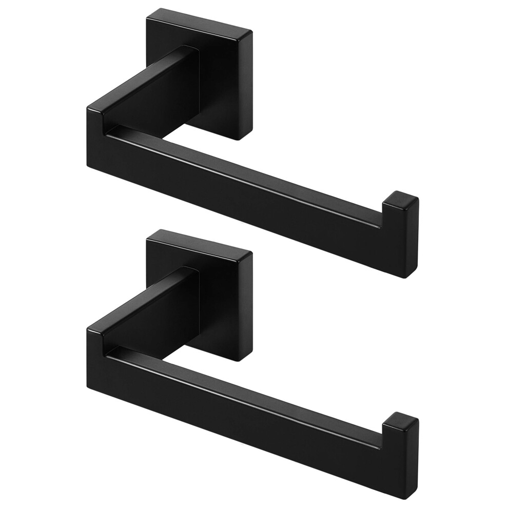 HITSLAM Matte Black Square Toilet Paper Holder Premium 304 Stainless Steel Toilet Roll Holder for Bathroom Rustproof Wall-Mounted 2 Pack-image-OPC-PG2F92G-NEW