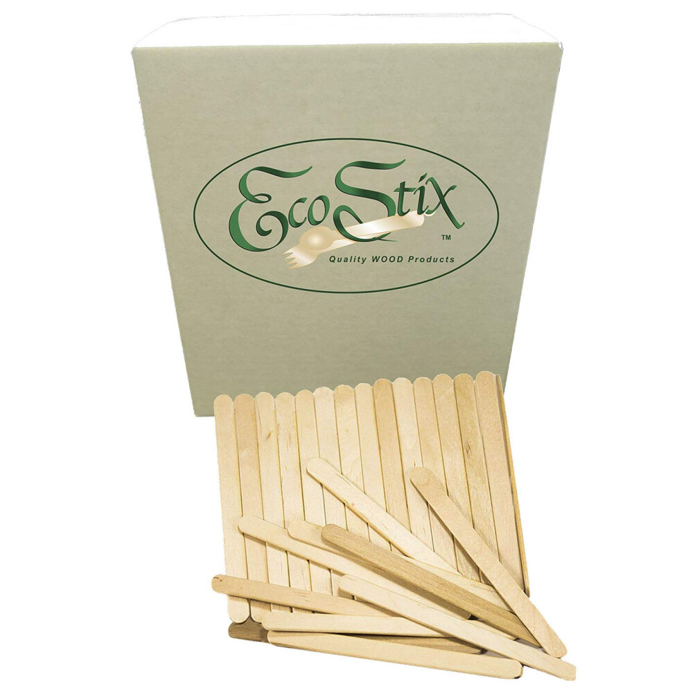 Eco Craft Stix 4-1/2"" houten ijsstokjes van ambachtelijke kwaliteit - Verpakking van 1000 stuks