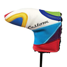 Majek Golf Retro Putter Blade-stijl headcover. Limited Edition Vintage Lederen Stijl Modieus Kleurrijk Groovy Custom 70'S Design