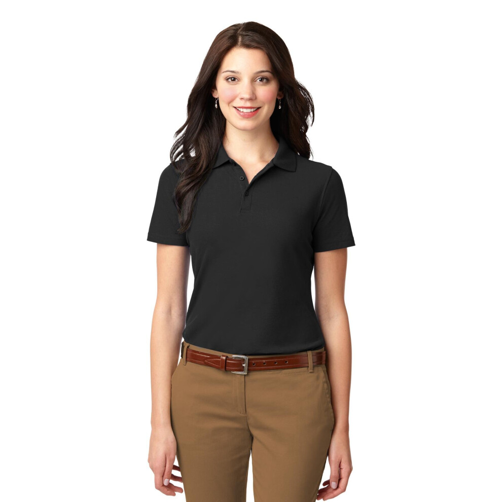 Polo antitache pour femme Port Authority M, noir