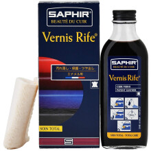 SAPHIR Vernis Rife - Patent Leather Cleaner - Shine Clean and Protect against Cracking - Black - 100mL