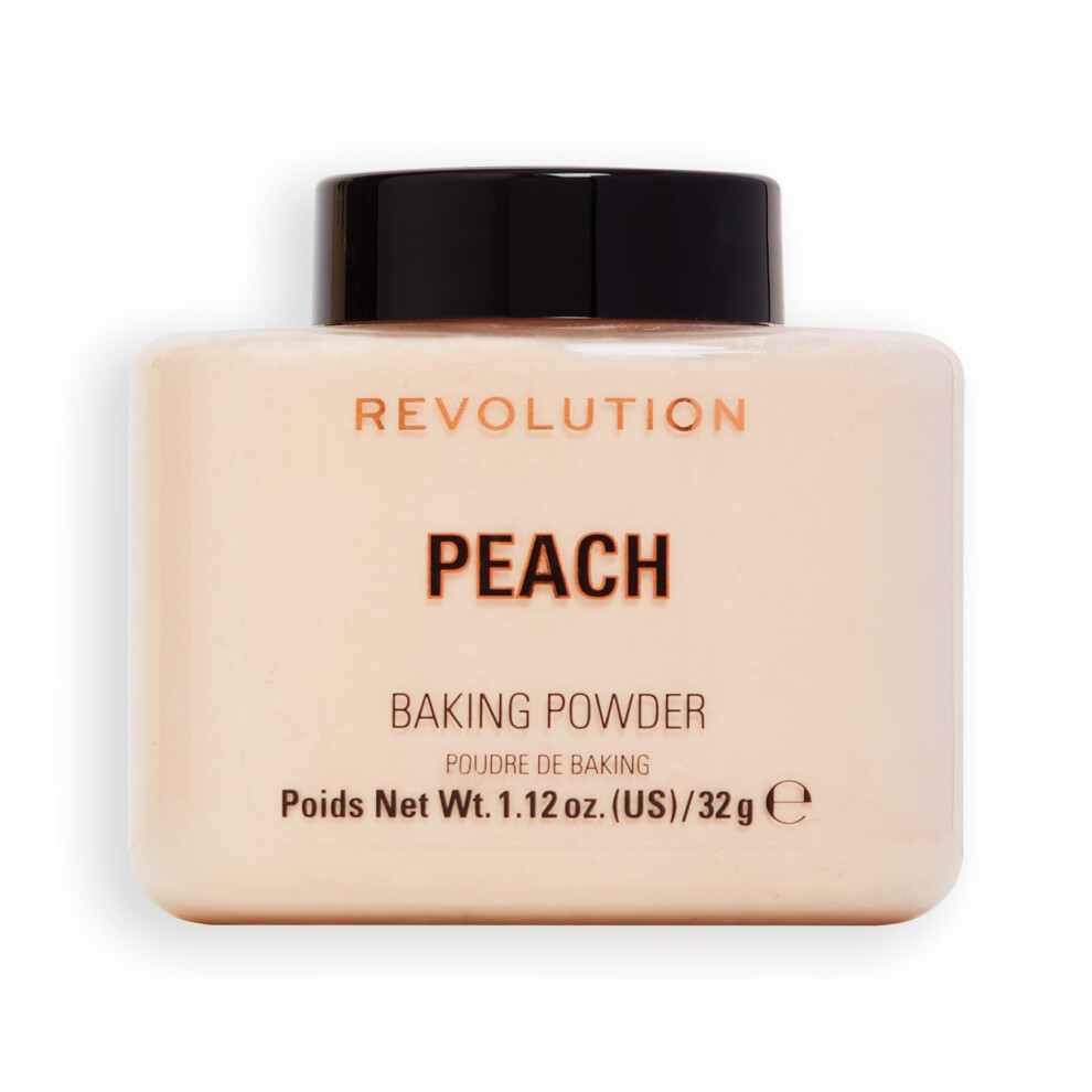 Poudre libre Revolution Beauty, poudre fixatrice de maquillage, couvrance longue dur  e, matifie et r  duit la brillance, p  che, 32 g